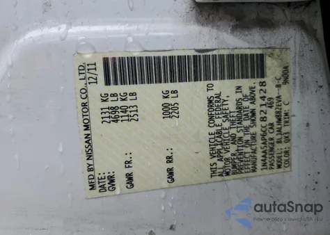 2012 Nissan Maxima S from USA, damaged, VIN 1N4AA5AP6CC821428